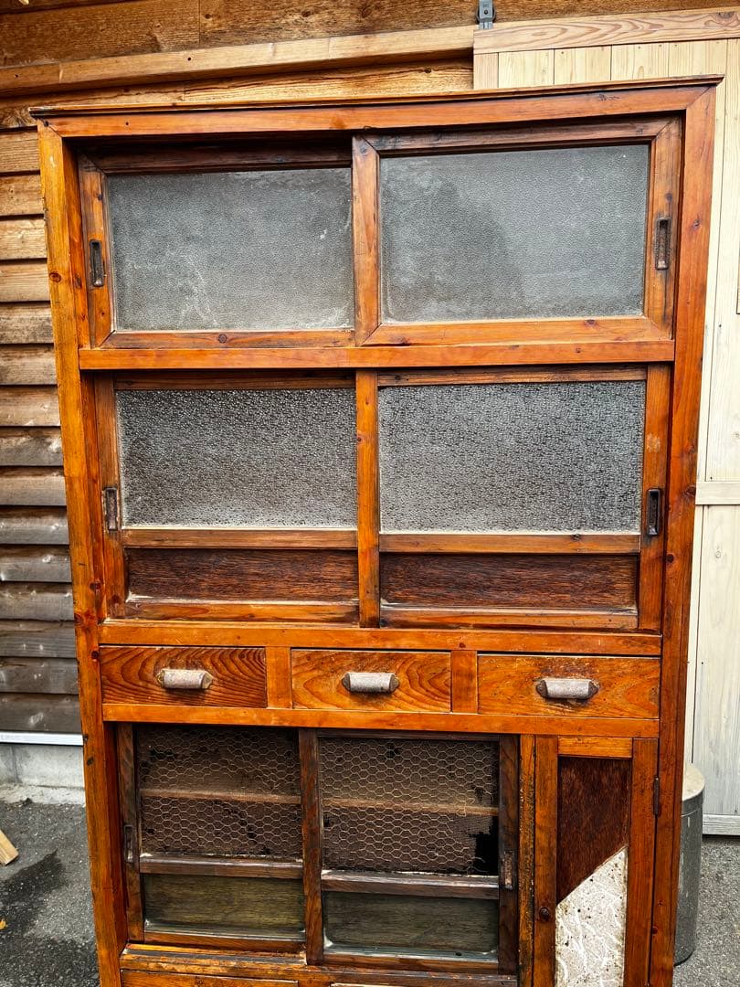 値下げ❗️古道具 食器棚 カップボード 水屋 アンティーク たんす 古物