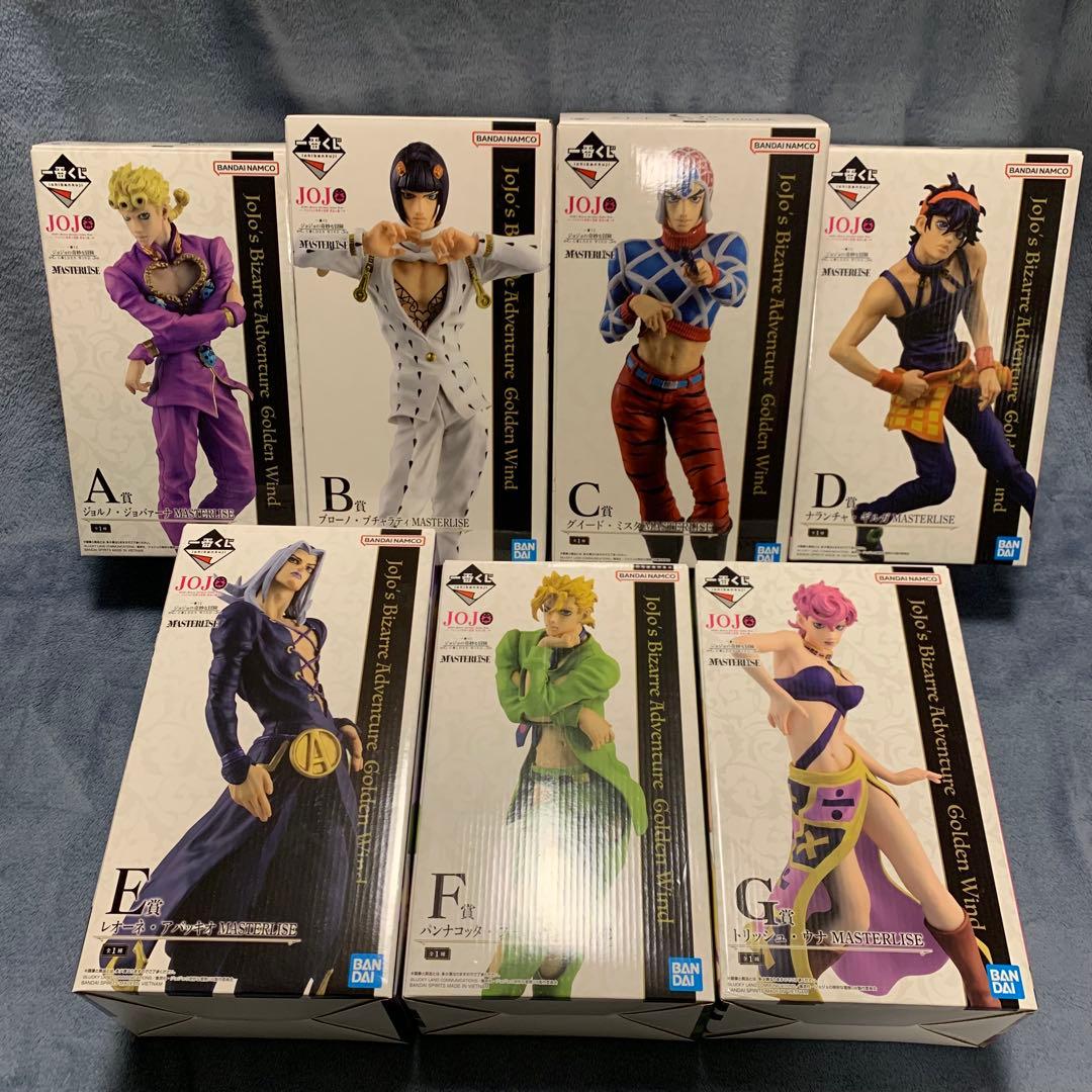 【開封済】一番くじジョジョの奇妙な冒険GOLDENWINDフィギュアフルコンプ