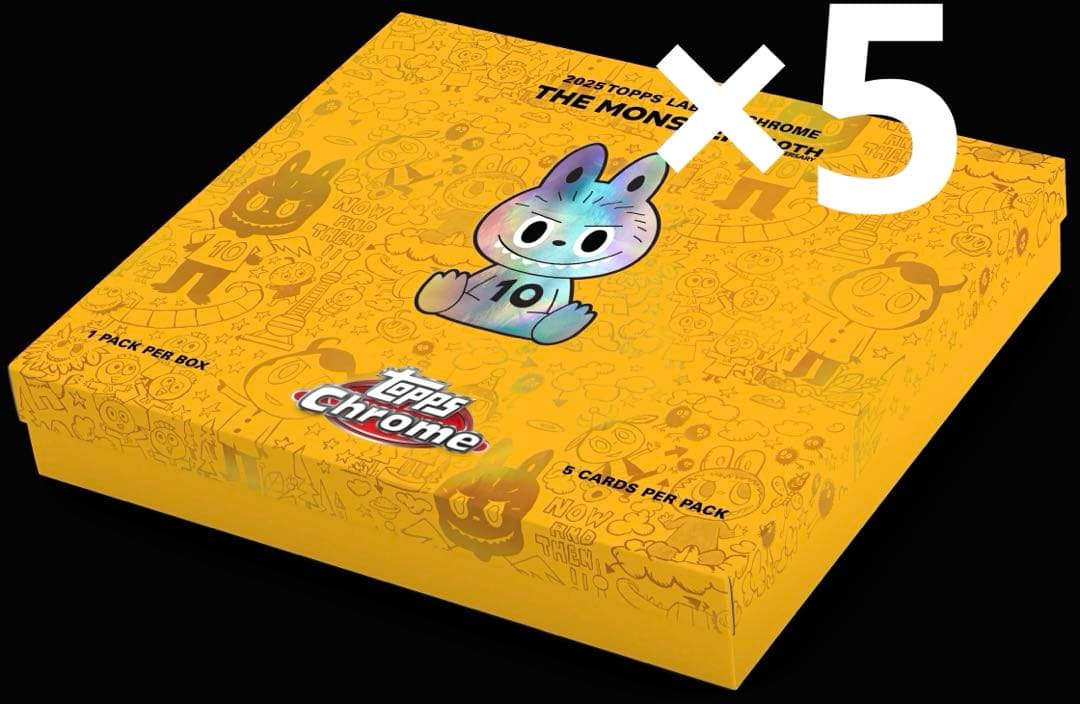 Topps Chrome 10周年記念ボックス　ラブブ　5BOX 新品未開封