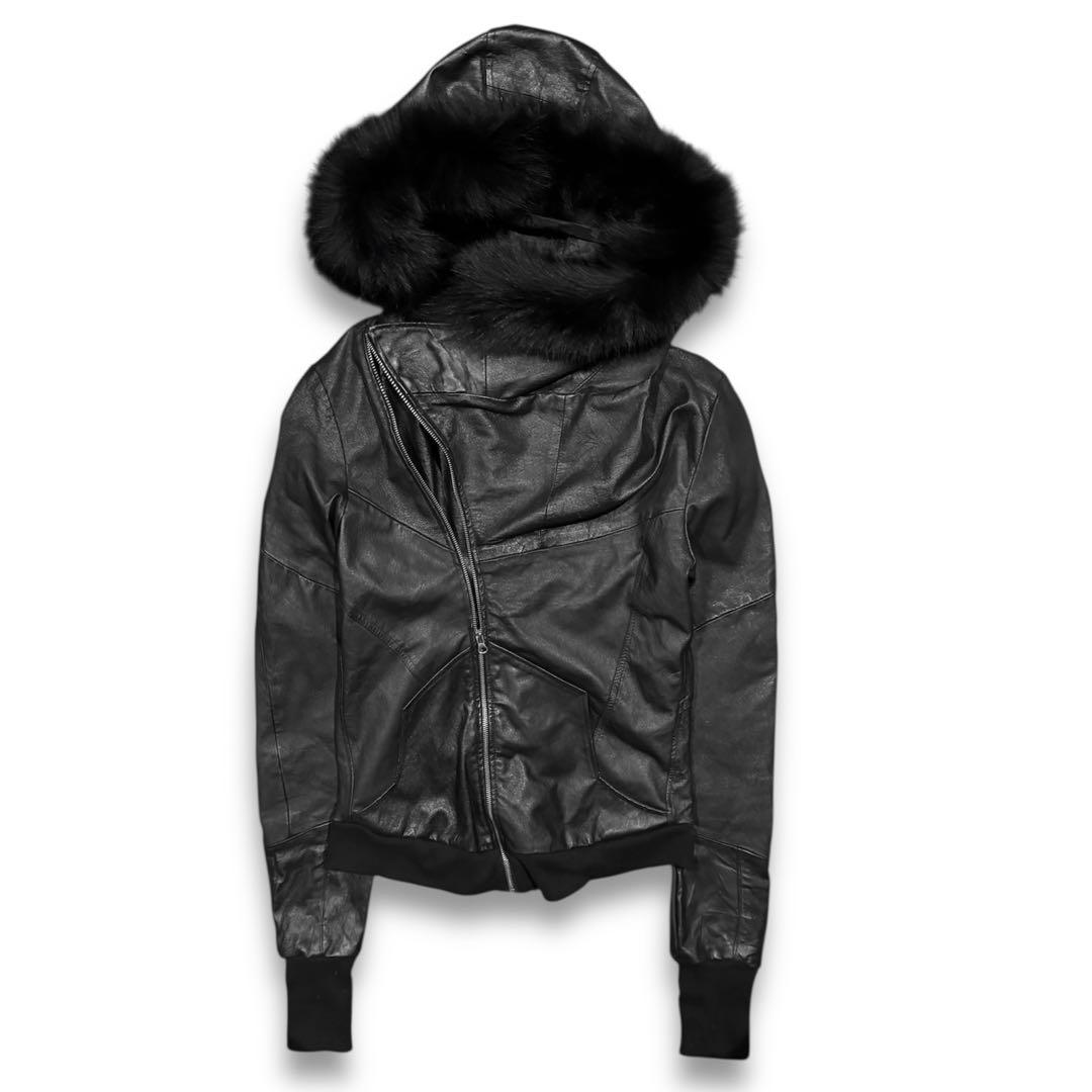 ジャケット・アウター leather fur jacket ekam rickowens