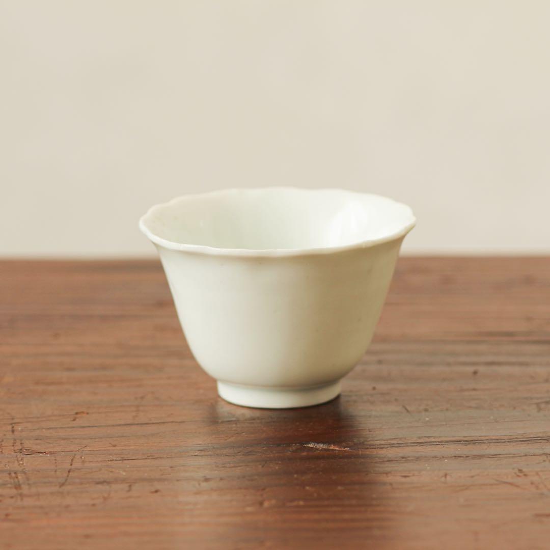 古伊万里　伊万里　江戸　白磁　向付　輪花　酒器