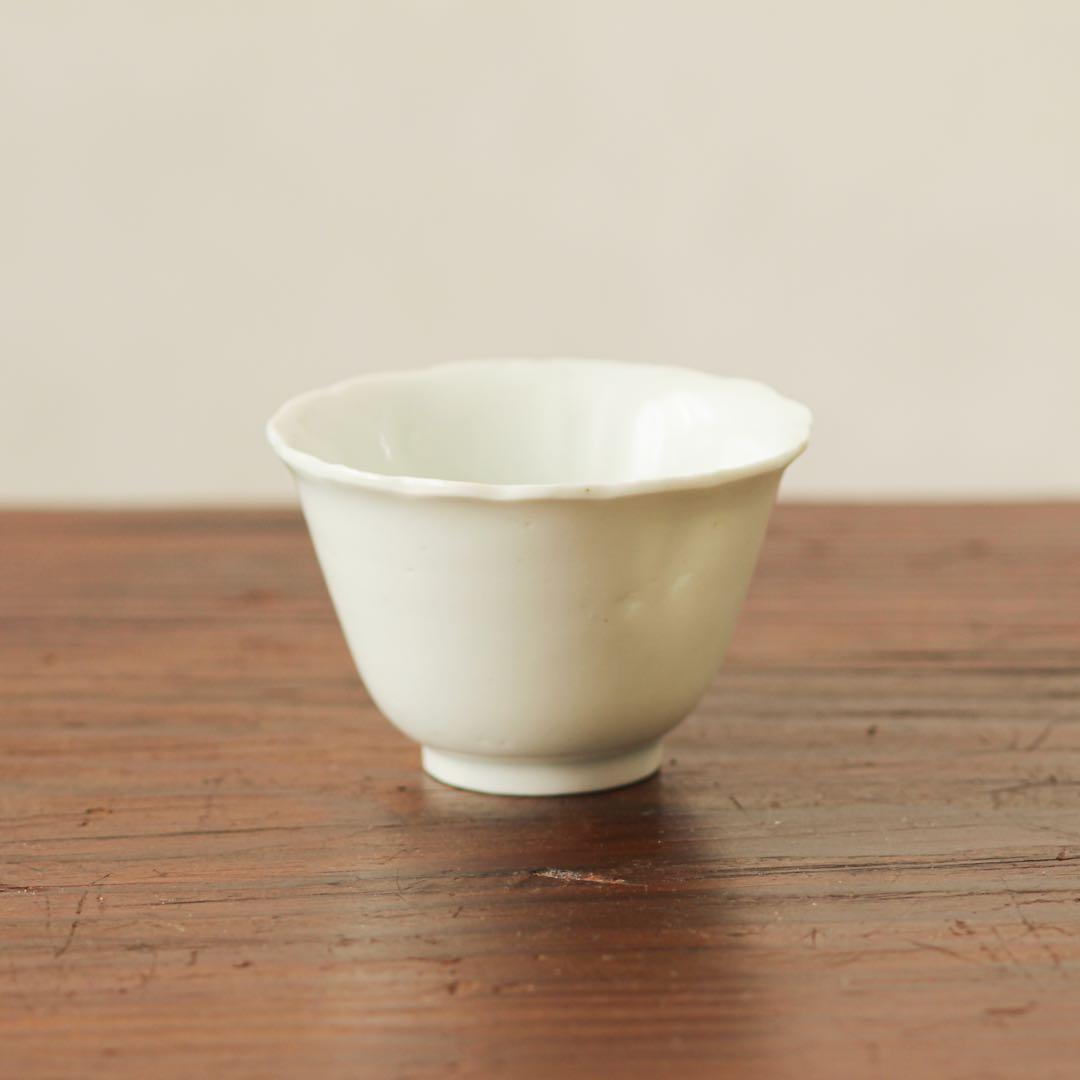 古伊万里　伊万里　江戸　白磁　向付　輪花　酒器