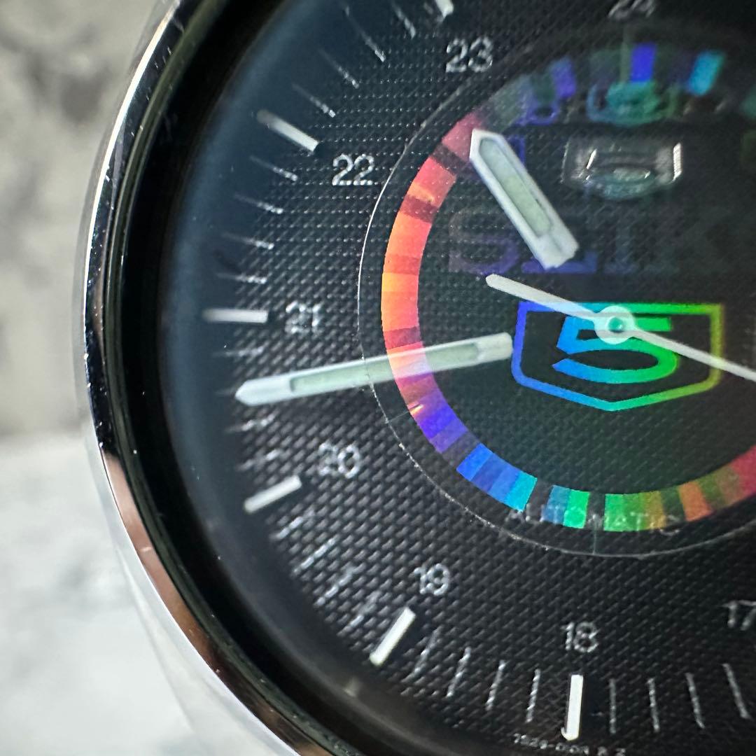 超美品 SEIKO 5 セイコーファイブ ブラック 7S26-3040