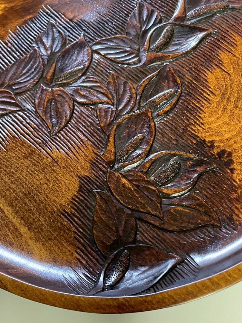 《草木彫》 川添日記 水芭蕉 大皿 百年うつわ神様からの贈りもの 珍品