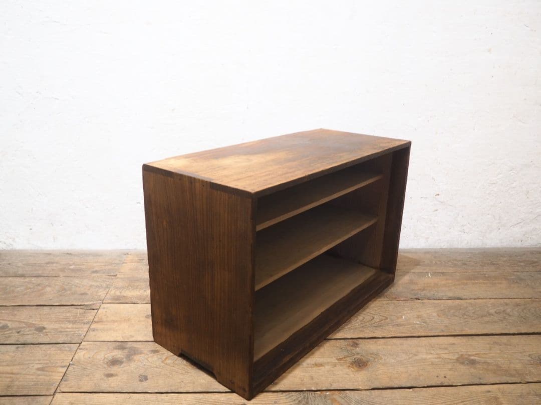 1269 ヴィンテージ　素朴なオープンラック　飾り棚　ケース　古家具　レトロ