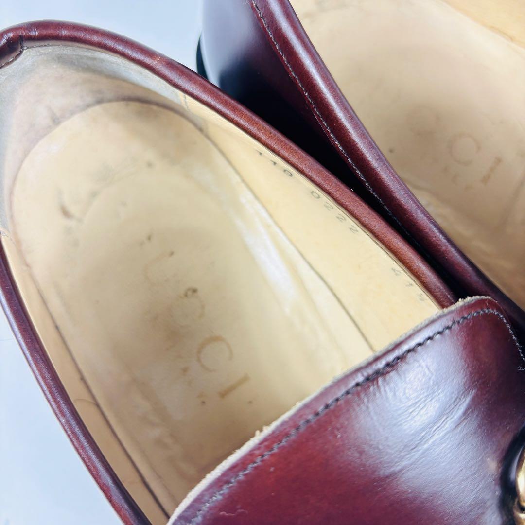 美品 GUCCI グッチ 　ホースビット レザー ローファー 　ダークブラウン