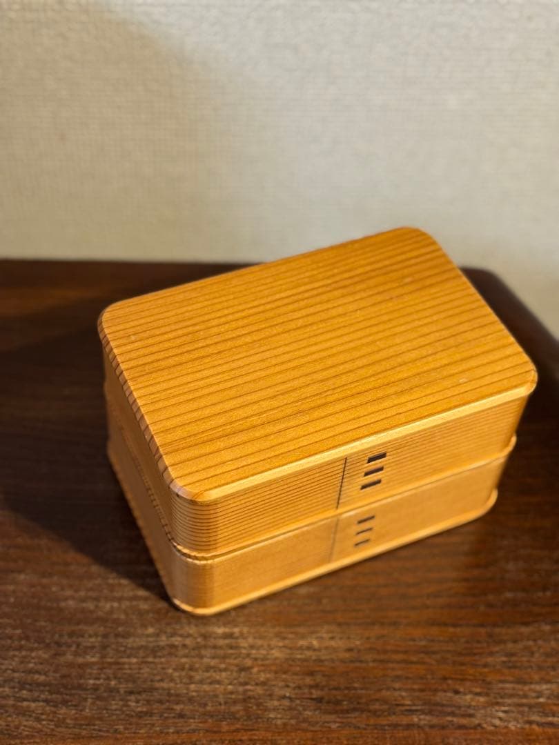 レア　大館工芸社 曲げわっぱ 隅丸二ツ重弁当 工芸品