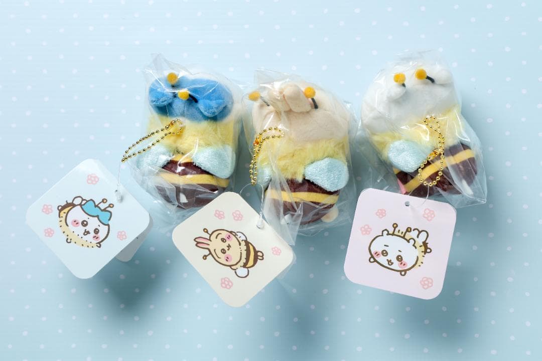 新品未開封　ちいかわ　ハチワレ　うさぎ　ハチさんマスコット　3種セット