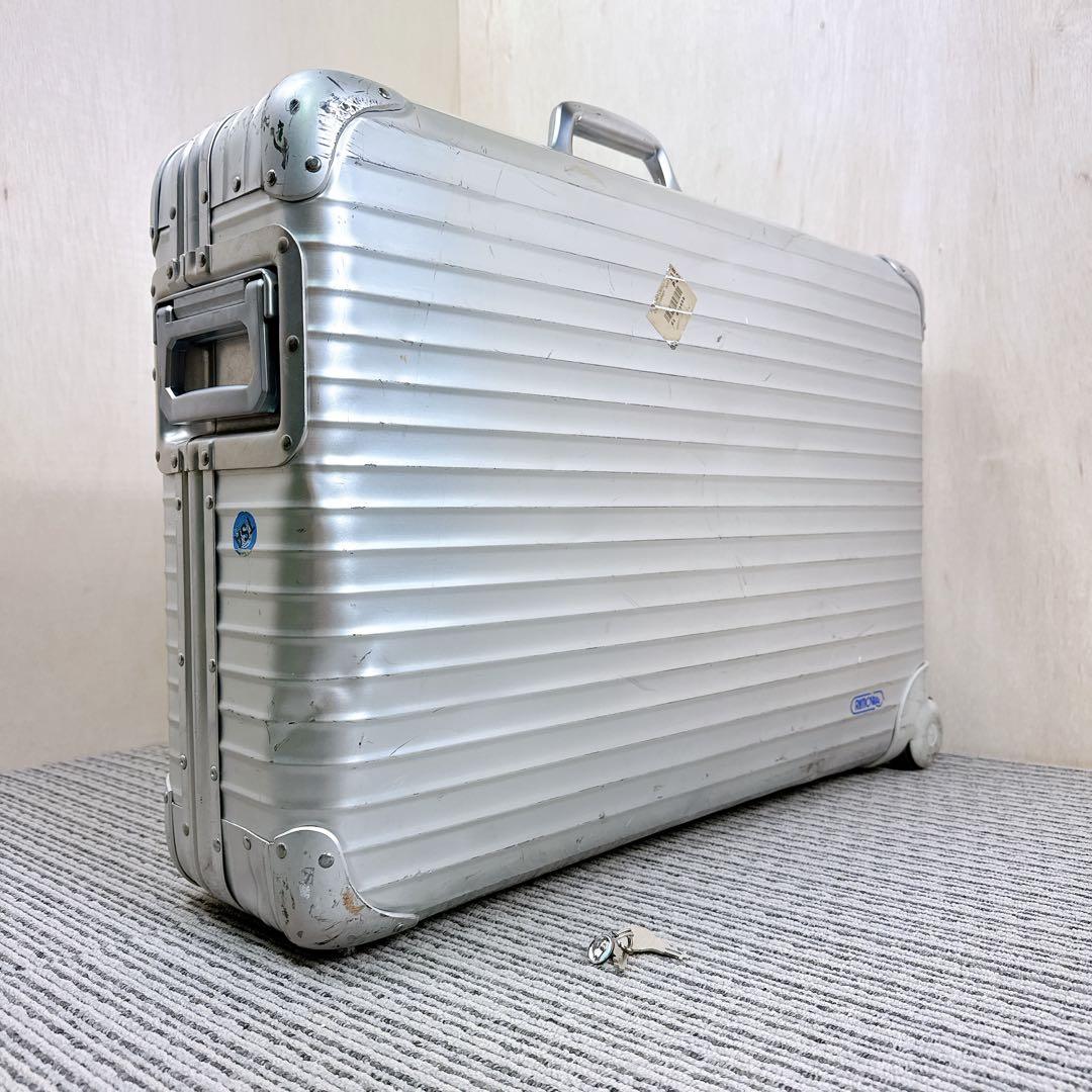 【希少】 RIMOWA 929.70 2輪ローリングトロリー ビンテージ 青ロゴ