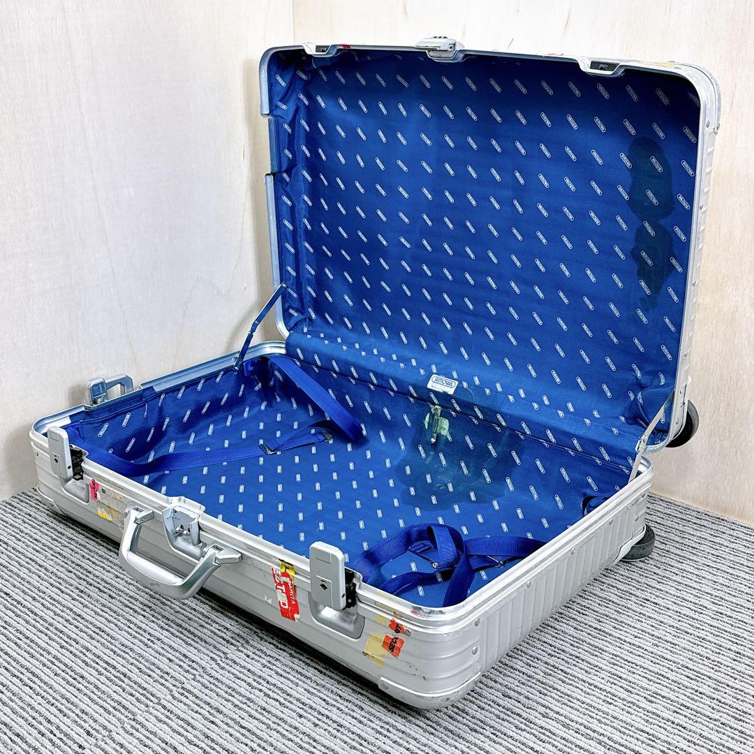 【希少】 RIMOWA 929.70 2輪ローリングトロリー ビンテージ 青ロゴ