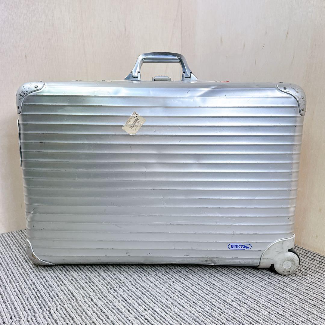 【希少】 RIMOWA 929.70 2輪ローリングトロリー ビンテージ 青ロゴ