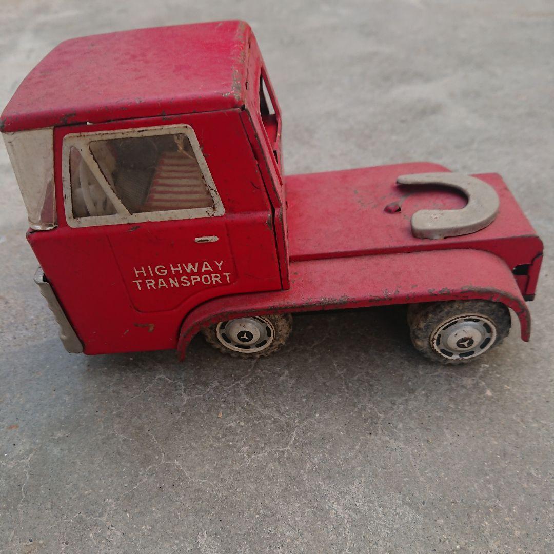 ブリキ 昭和40年代物 S-4001 赤 ハイウェイトランスポート