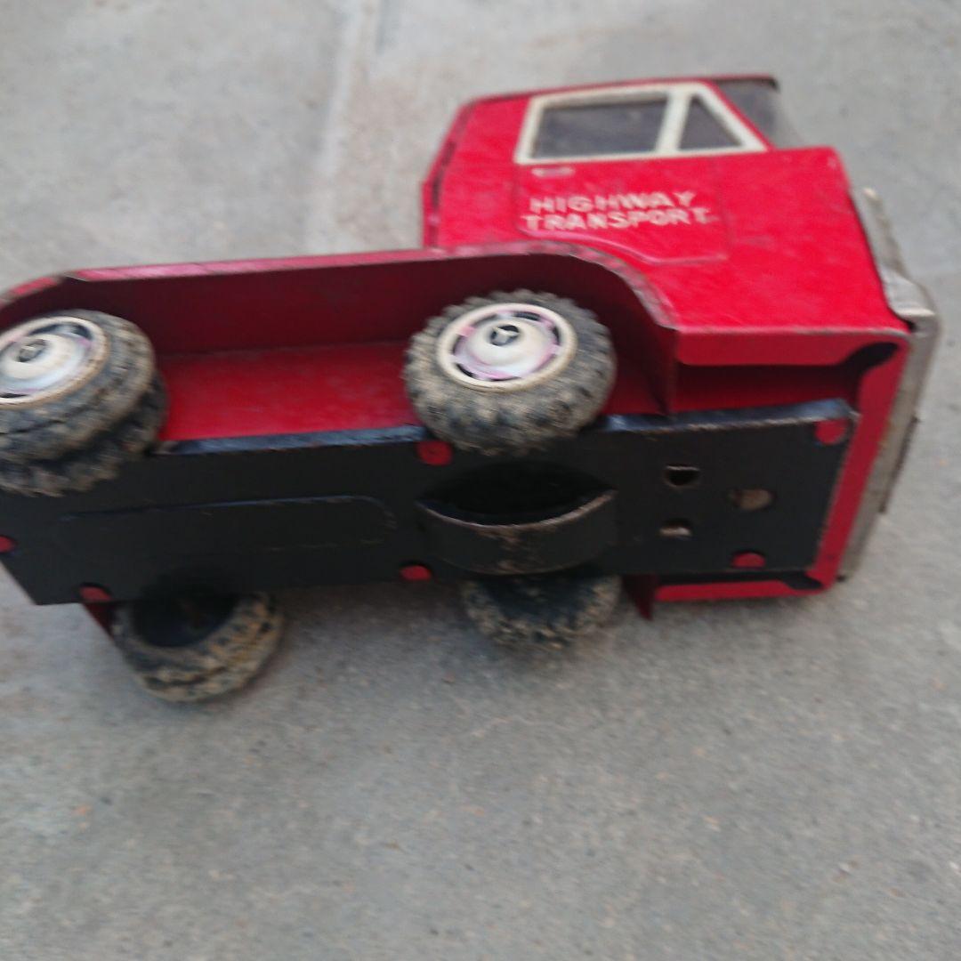 ブリキ 昭和40年代物 S-4001 赤 ハイウェイトランスポート
