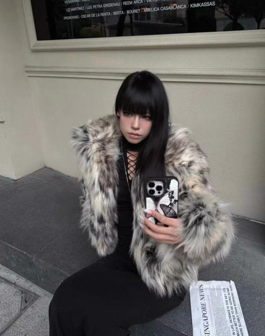 STARTEXCEEDEND フェイクファー アウターyvngpatra着用 S