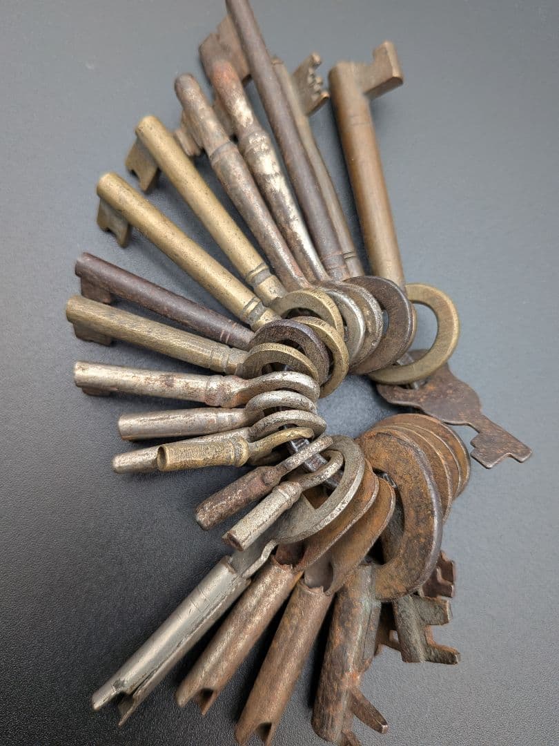 アンティーク古道具 古鍵ヴィンテージ キー 古道具 セットまとめ24本セット売②