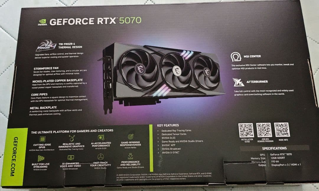 P*o様 MSI GeForce RTX5070 OCEDITION