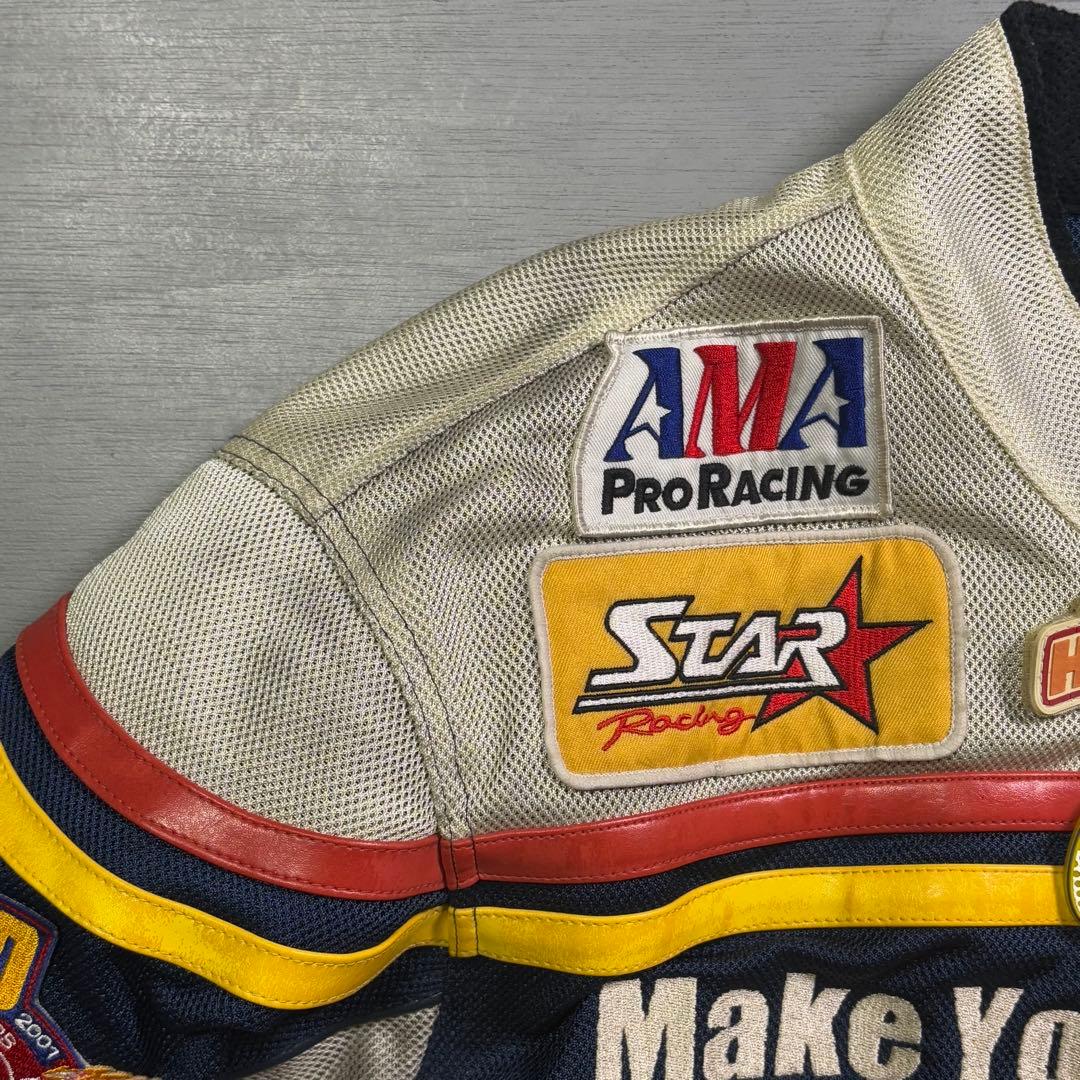 YELLOW CORN ライダースジャケット　メッシュ　スレッジハマー　XL