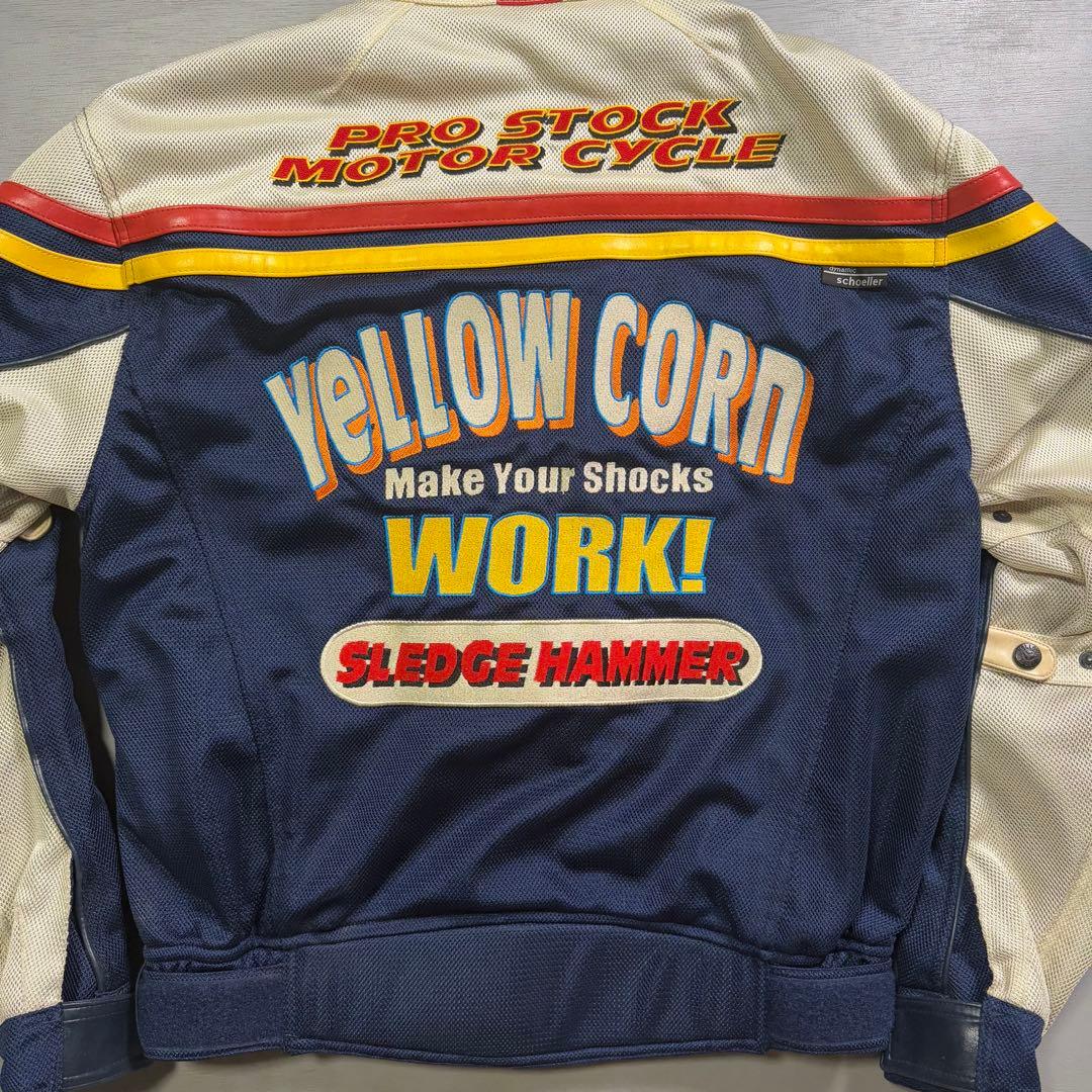 YELLOW CORN ライダースジャケット　メッシュ　スレッジハマー　XL