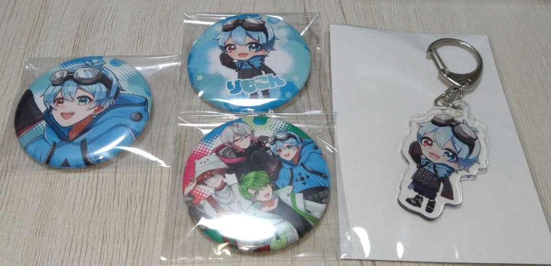 いんく りもこん 初期グッズ 4点 アクリルキーホルダー 缶バッジ