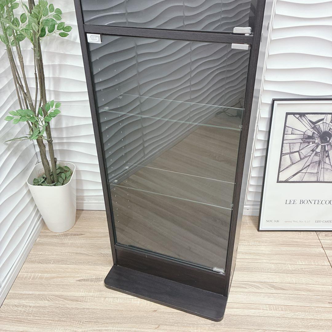 ①◇大阪府 神戸市 配達料無料！◇不二貿易◇ガラスコレクションケース◇ハイタイプ