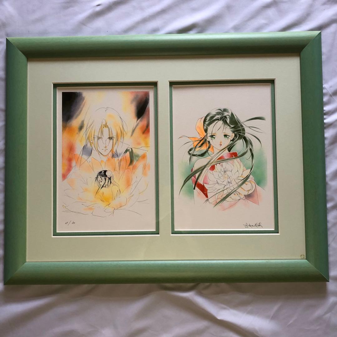 垣野内成美 リトグラフ 灯花〜恋水蓮〜 直筆サイン 限定150枚 アニメ 漫画