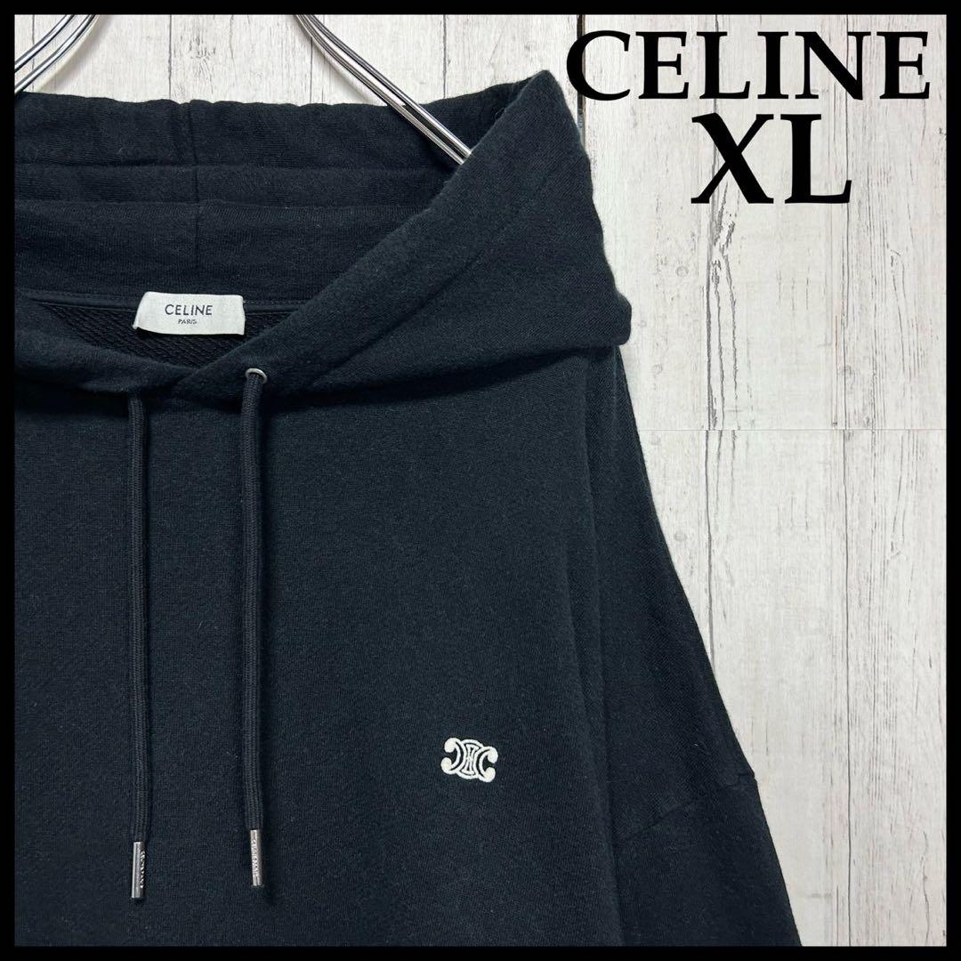 【極美品　BTSテテ着用】　XL セリーヌ　トリオンフ　カシミア混　パーカー　黒