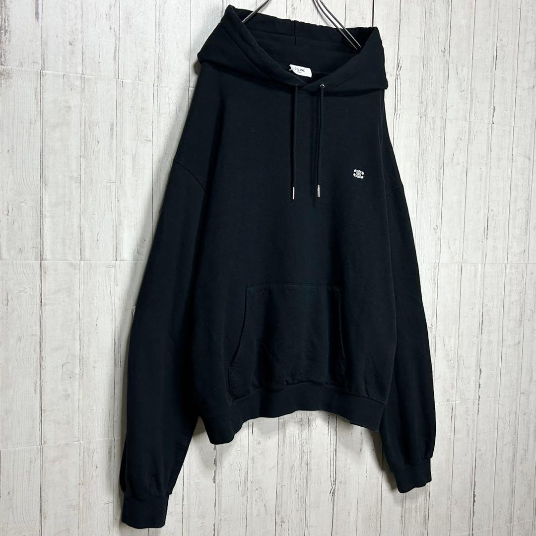 【極美品　BTSテテ着用】　XL セリーヌ　トリオンフ　カシミア混　パーカー　黒