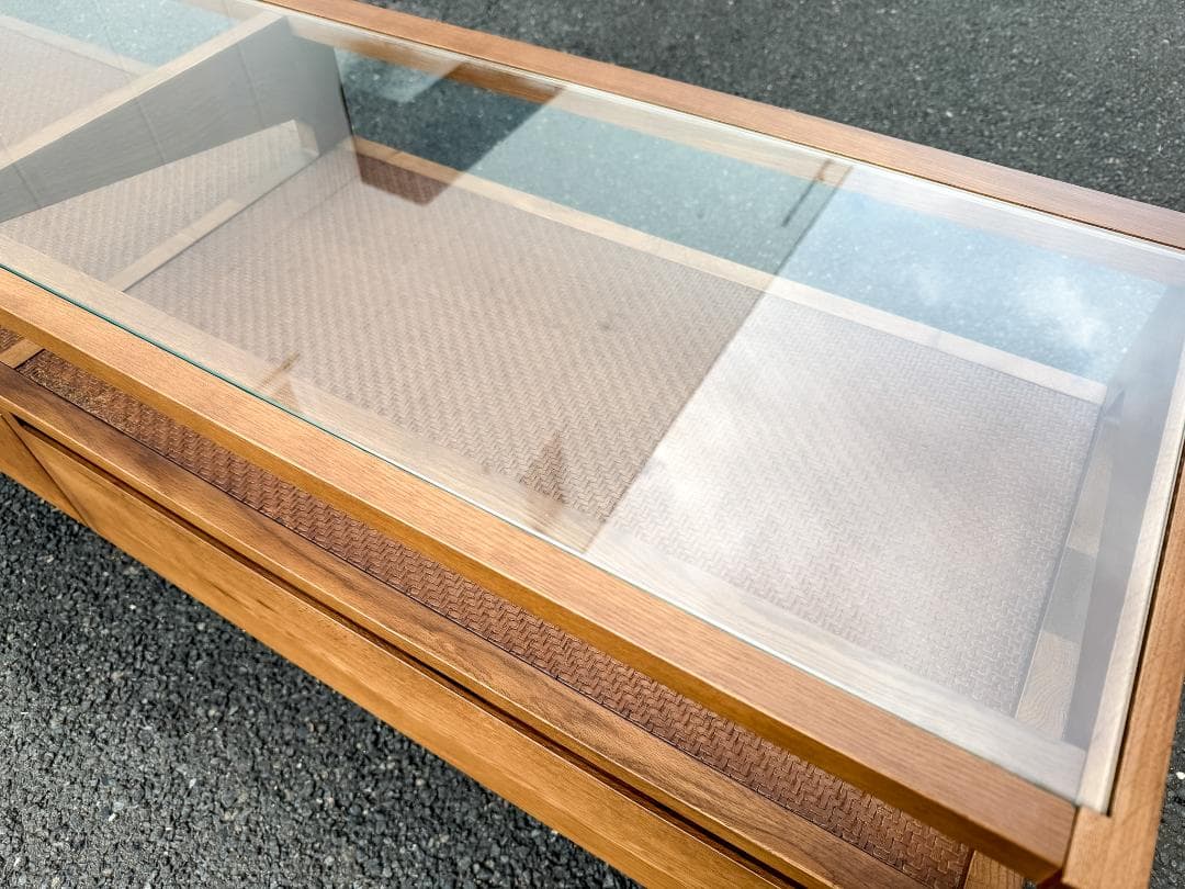 クラッシュゲート CANARIS TVボード 木製×ガラス天板 おしゃれ収納