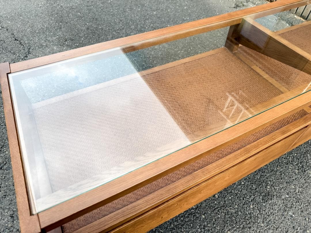 クラッシュゲート CANARIS TVボード 木製×ガラス天板 おしゃれ収納