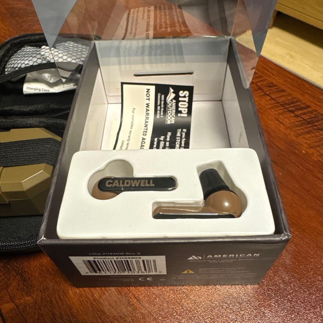 CALDWELL E-MAX SHOTS イヤホン、耳栓 充電ケース付き