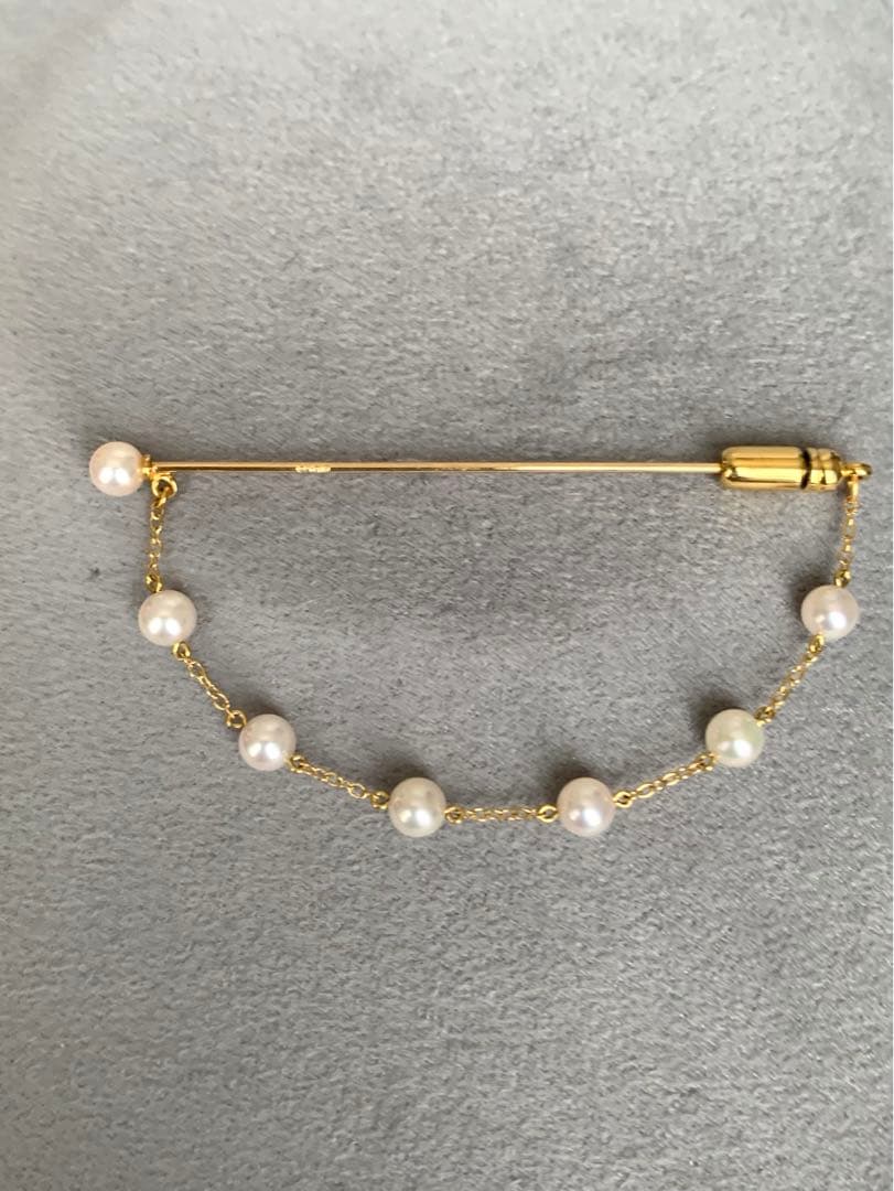 専用です。☆MIKIMOTO☆揺れるパールロングブローチMIKIMOTO.K18