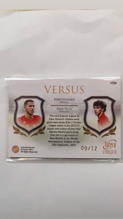 ☆☆☆Eden Hazard vs Joao Felix/ 09/12 カード