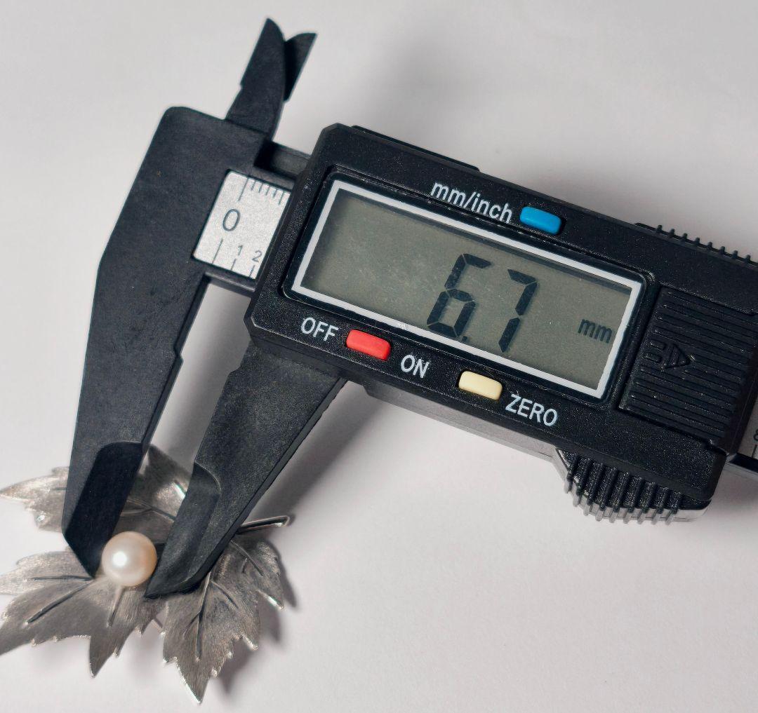 【美品 最高級】ミキモト ブローチ パール リーフ 1珠 皇室御用達 正規品