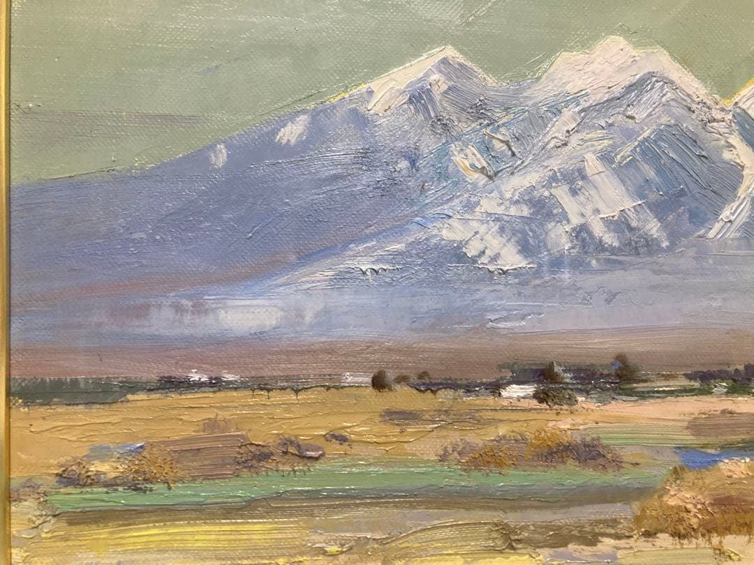 『八ヶ岳遠望』★樽見盛衛★元流形社顧問★M12号★油彩 絵画★八ヶ岳山ゆり美術館