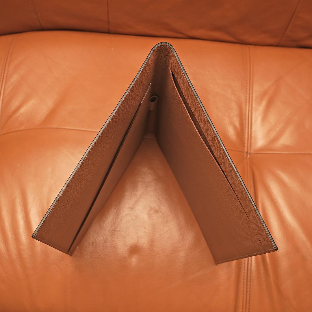 希少　美品　 エルメス A4　ノートカバー　バイカラー　アジェンダ ブルージーン