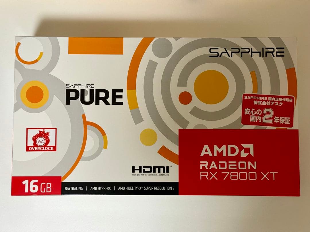 グラフィックボード・グラボ・ビデオカード Sapphire PURE AMD Radeon RX 7800 XT 16GB