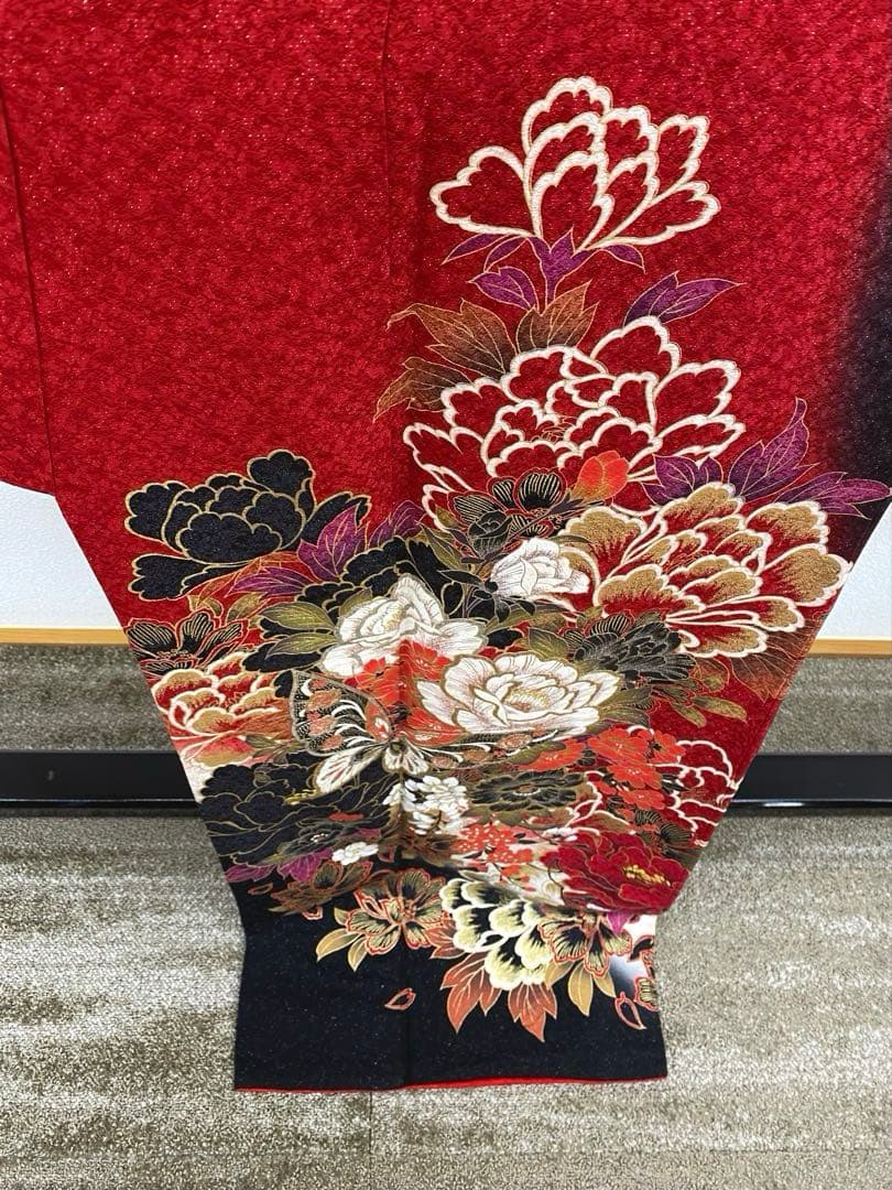 振袖 豪華 銀通し 金彩 グリッター箔 紋意匠 身丈170cm 撥水加工済