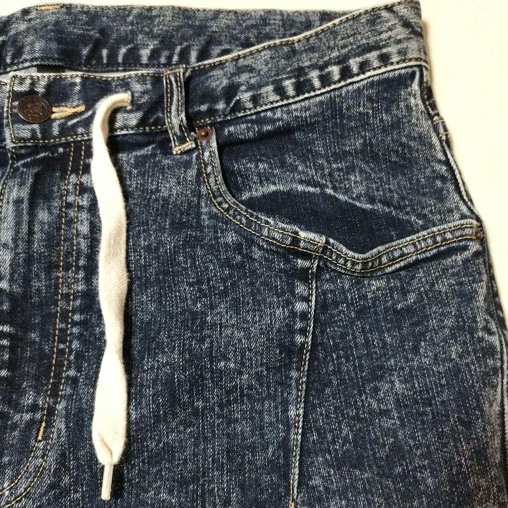 glamb　ラスティデニムイージーパンツ　ケミカルウォッシュ加工　インディゴ　2