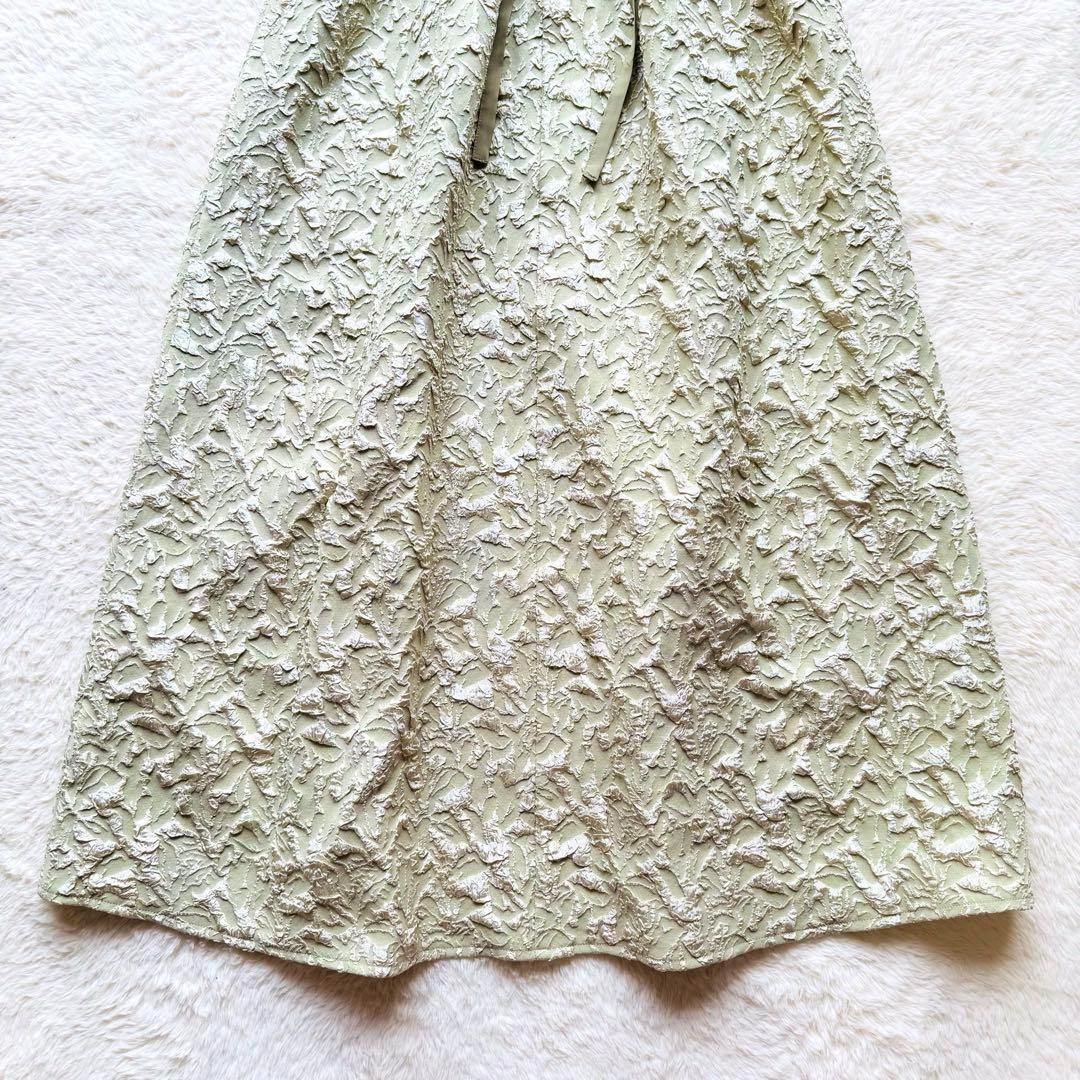 【新品未使用】Rire Fete ふくれジャガードバックリボンドレス ワンピース