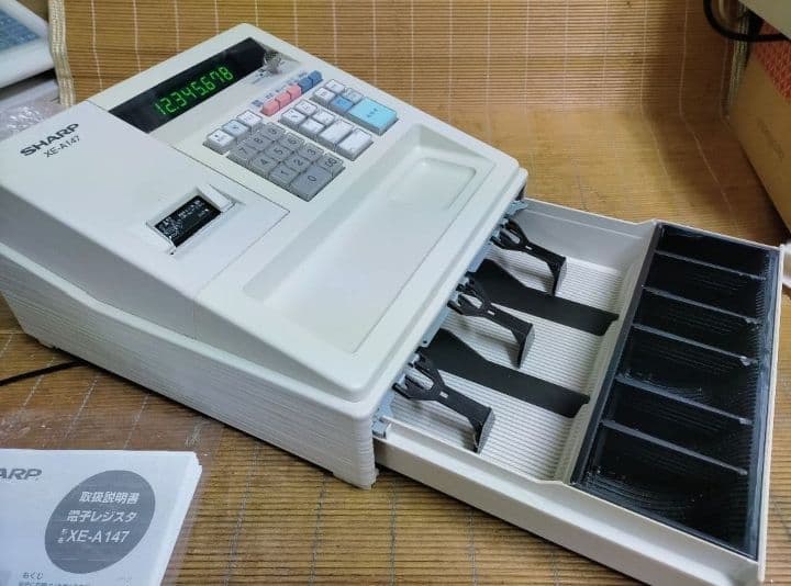 シャープレジスター　XE-A147　PC連携売上管理フル設定無料　922222