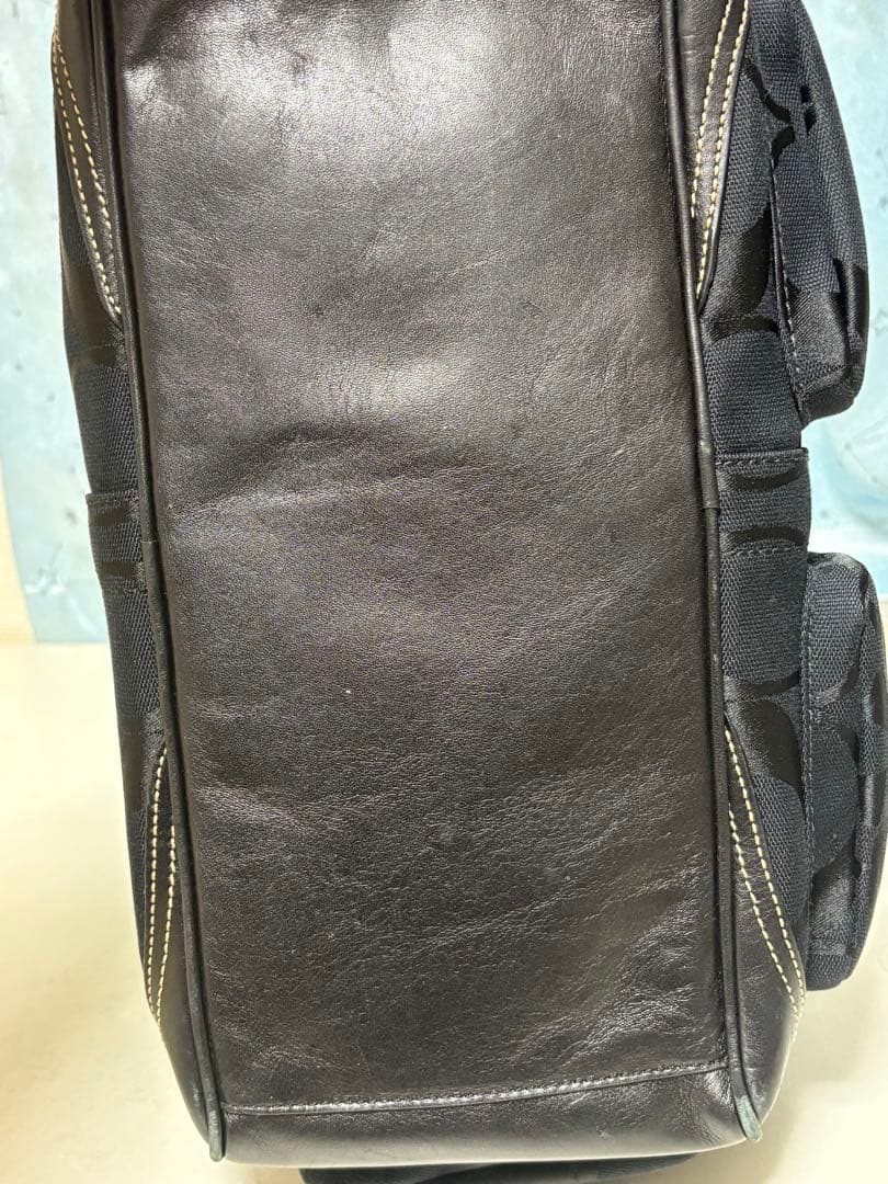 COACH コーチ シグネチャー ミニボストン ハンドバッグ　美品