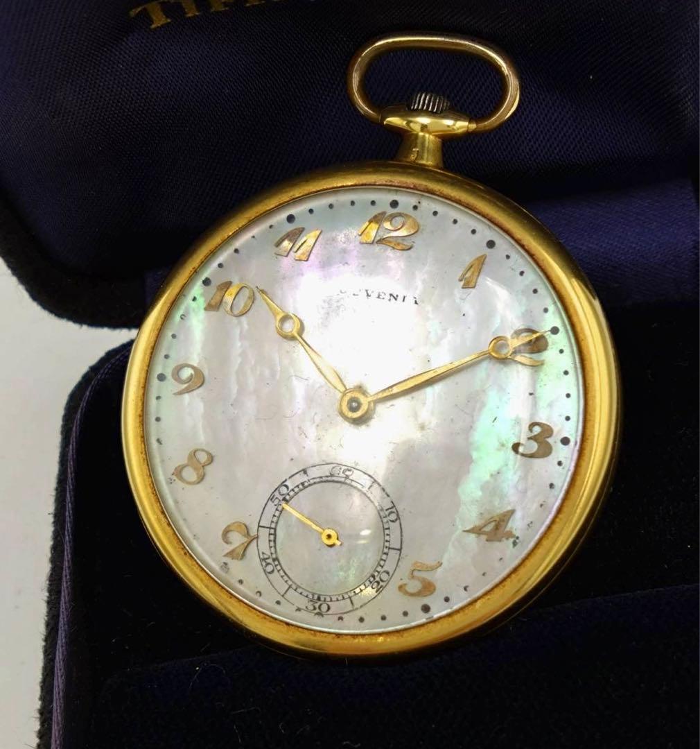 JUVENIA ジュベニア 金無垢懐中時計 18金 18K 43g アンティーク