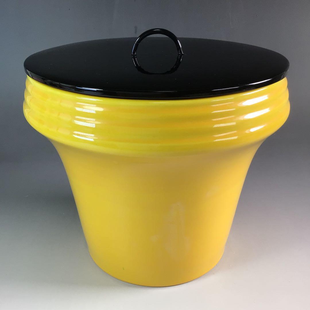 Ｒ７４６　水指　『膳所焼』『陽炎園造』『久田宗也　箱書』『交趾写末広水指』　共箱