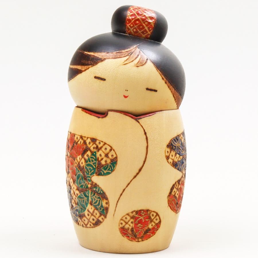 加藤龍雄 創作こけし 郷土玩具 置物 栞 箱付き