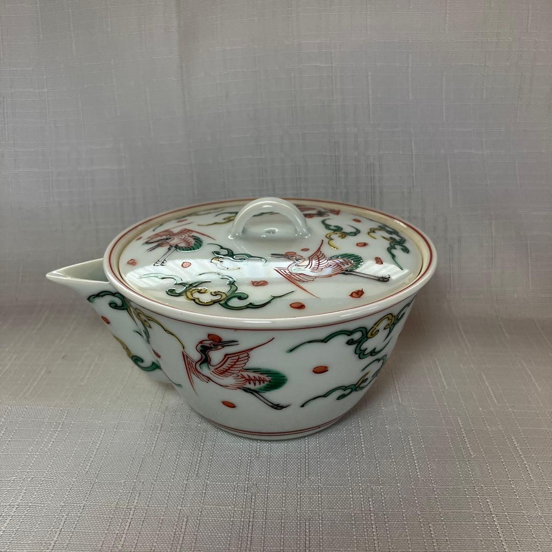 三浦竹泉造　雲鶴文　宝瓶