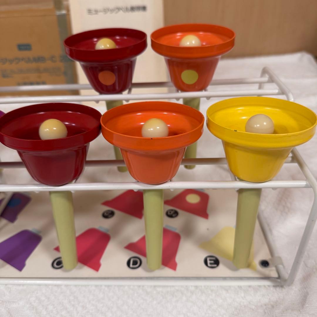 盆休み限定セール☆ウチダ ハンドベル ミュージックベル 20音 専用スタンド付き