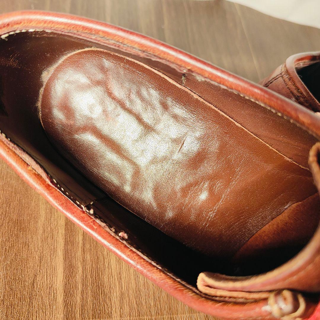 【高級ヴィンテージ】国内レザー工房製　Uチップ厚革オイルドレザー シャンボード系