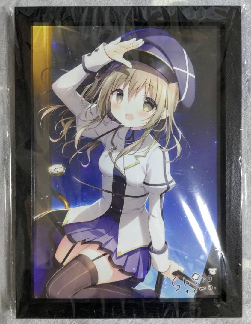 たまこてん２ 京都巡回展 星空鉄道とシロの旅 額付 サイン入り ミニアートグラフ