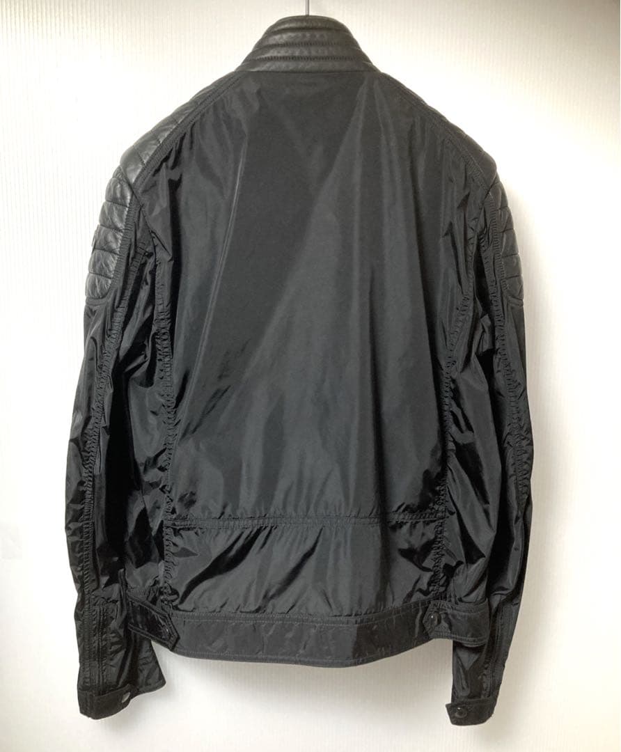 MONCLER レザー&ナイロン シングルライダース SALOMON