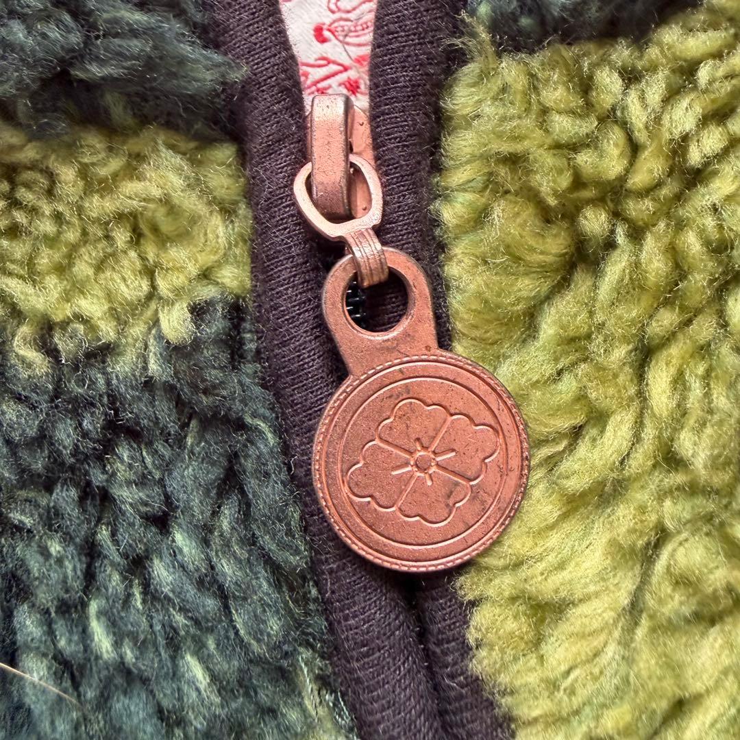 EVISU エヴィス ボアフリース ジャケット カモフラ柄 迷彩